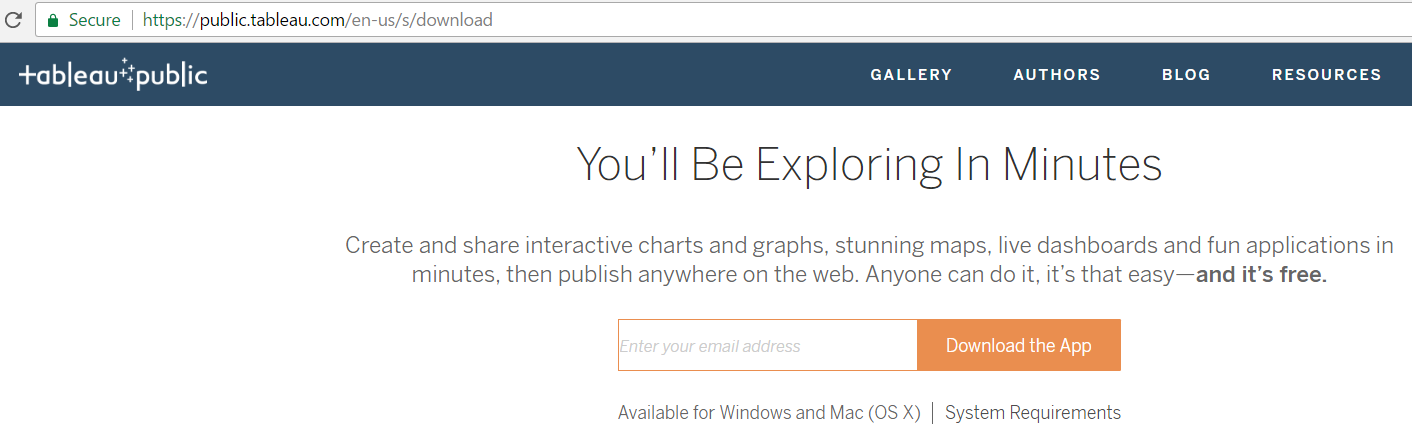 download and install tableau public