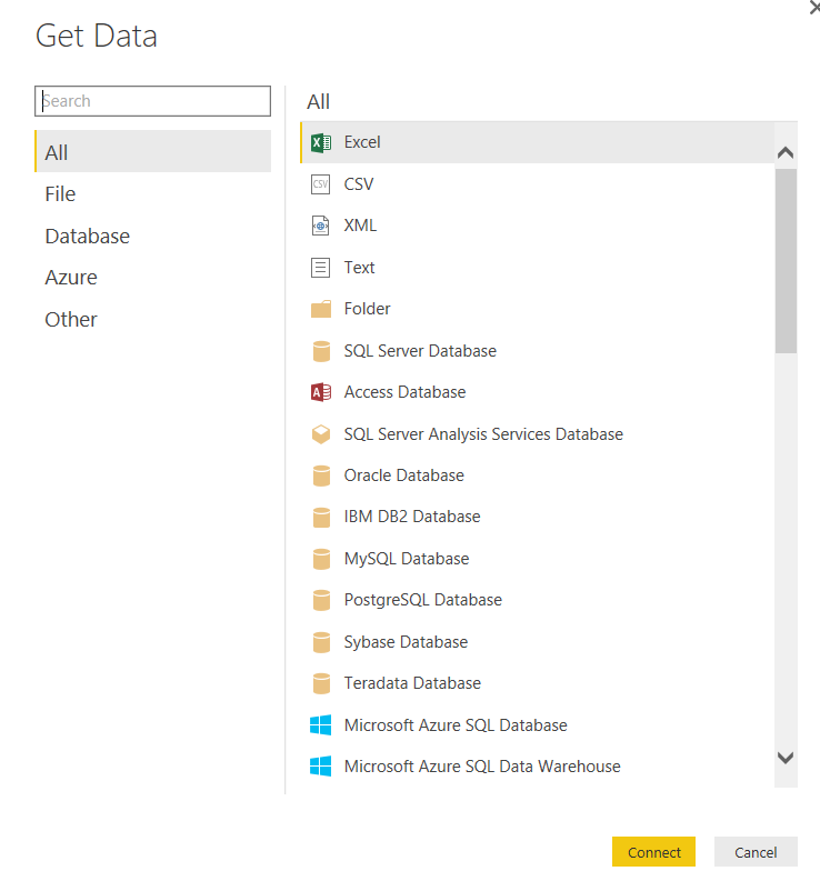 Power BI Get Data