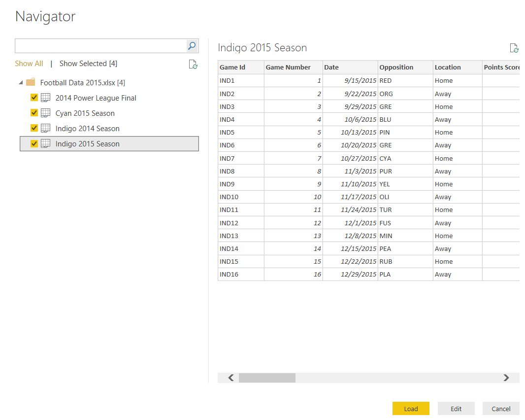 Preview Excel Data