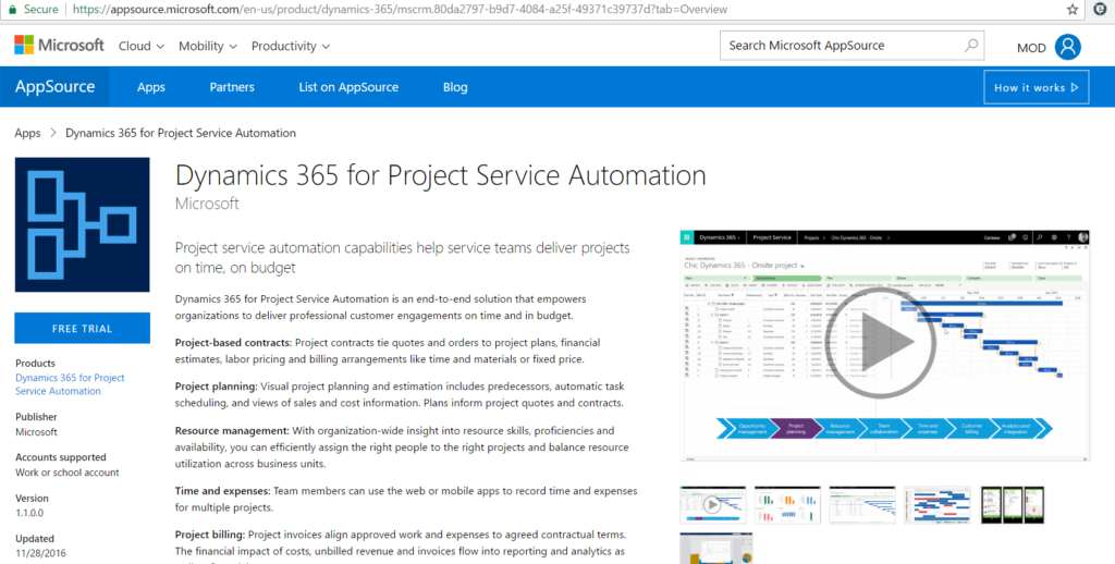 Install Project Service Automation for Dynamics 365 - Carl de Souza