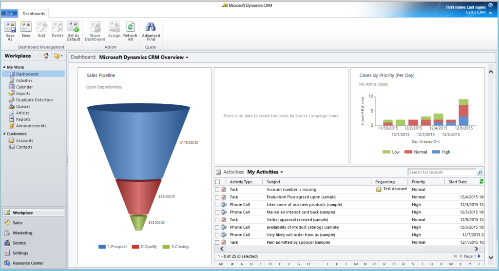 Dynamics CRM Version Snapshots - Carl de Souza