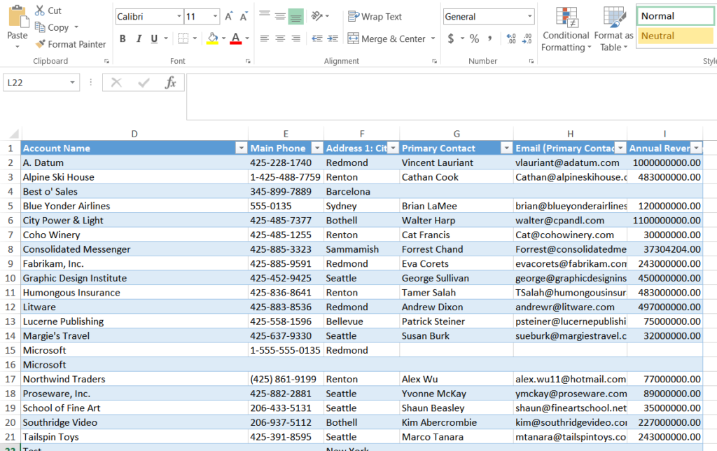 Dynamics 365 Excel Templates - Carl de Souza