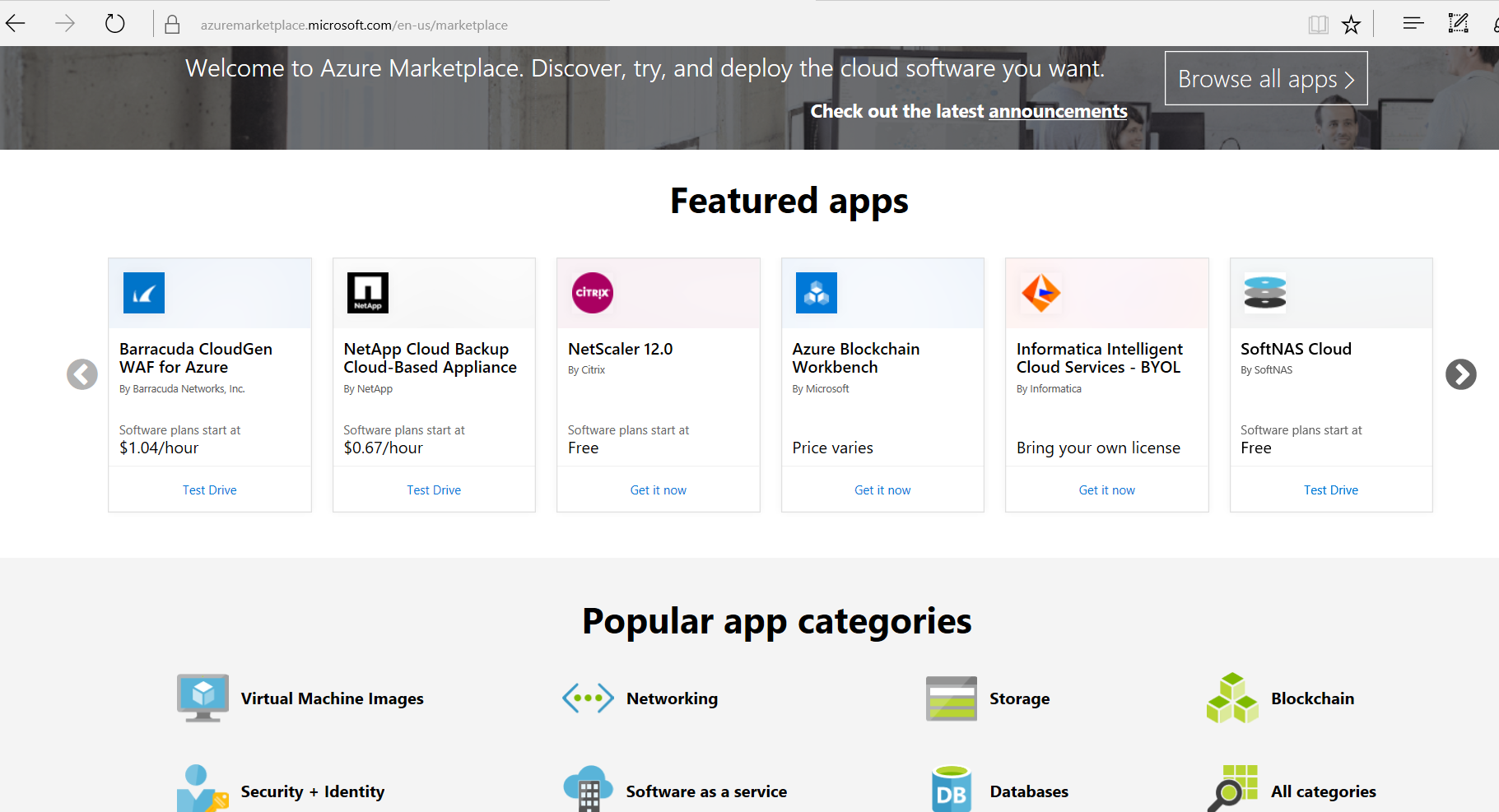 Microsoft Azure Marketplace