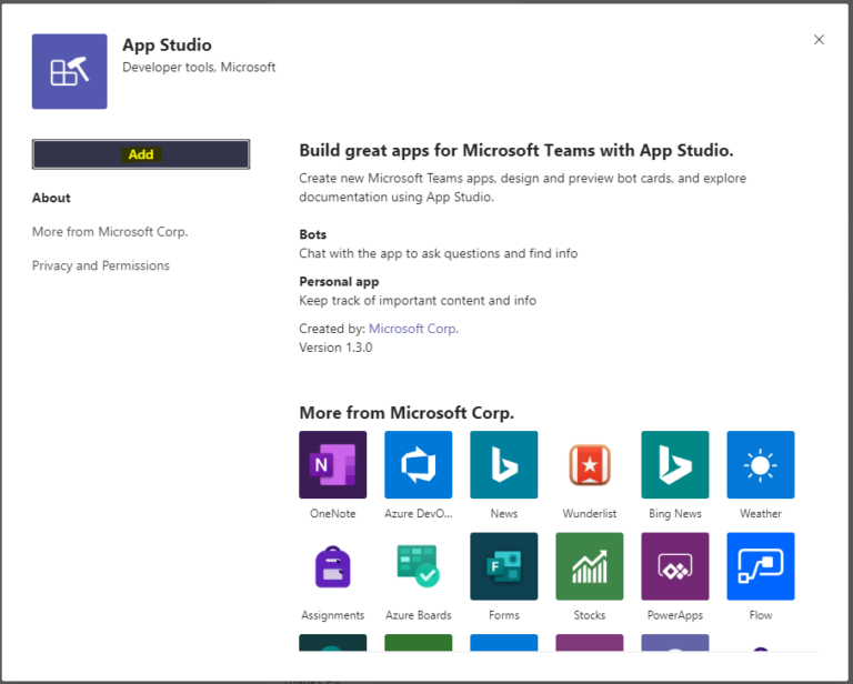 install microsoft teams app