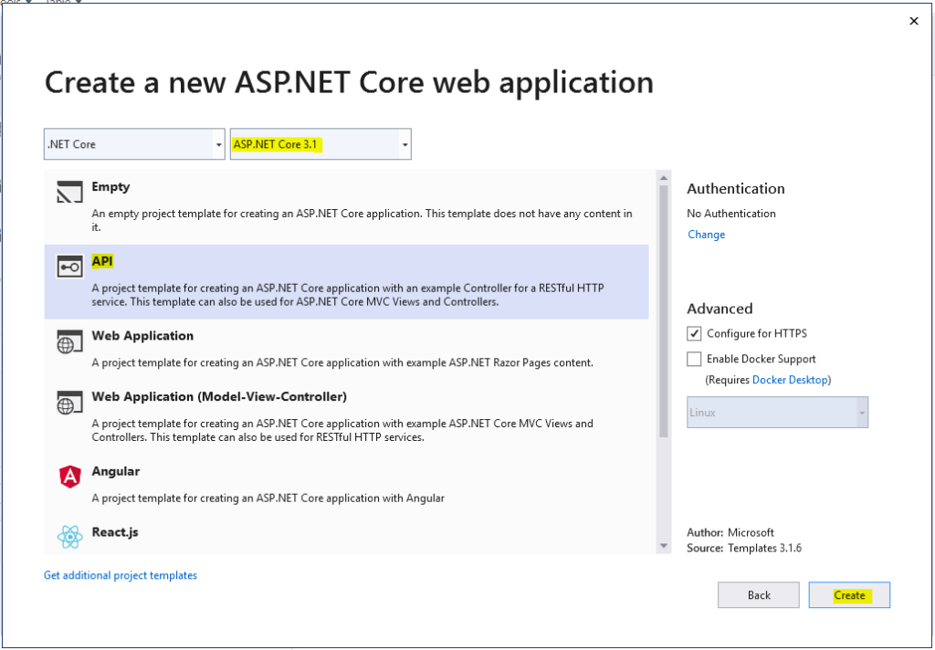 Creating an ASP.NET Core 3.1 Visual Studio Project with Sample - Carl ...