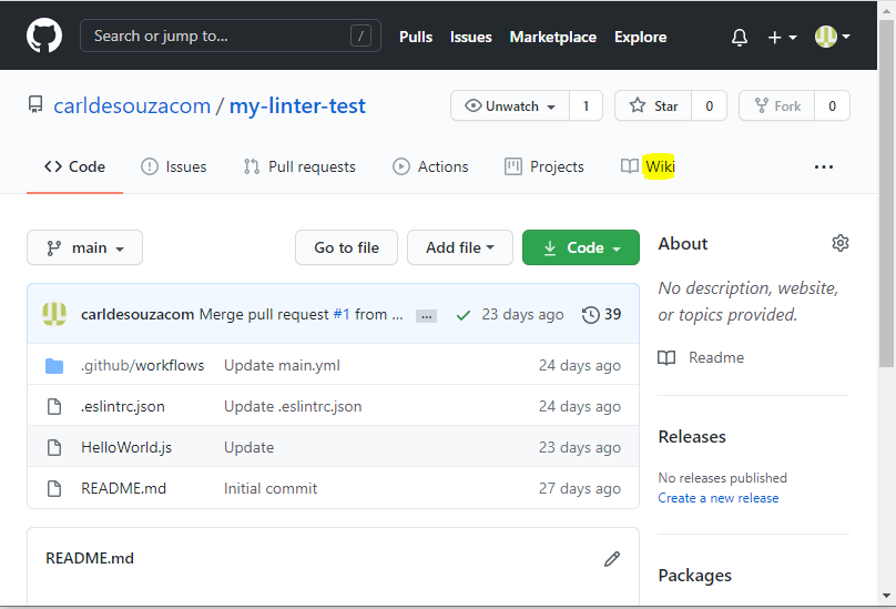 Creating A GitHub Wiki Documentation For Your Repository Carl De Souza