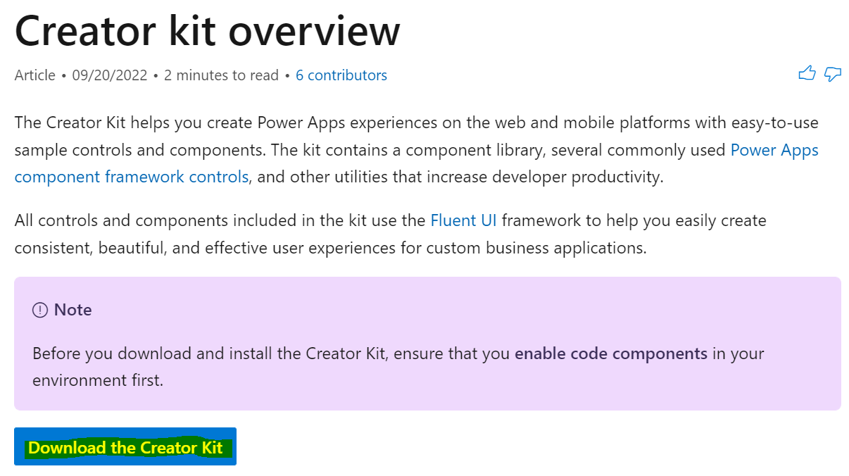 Getting Started with the Creator Kit for Power Apps