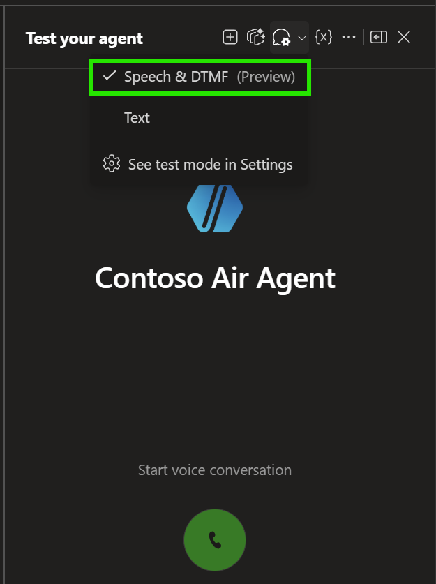 Test realtime voice using Speech and DTMF